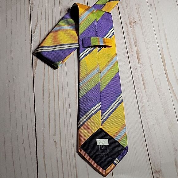 Robert Jensen Colorful Silk Tie New - Picture 9 of 10